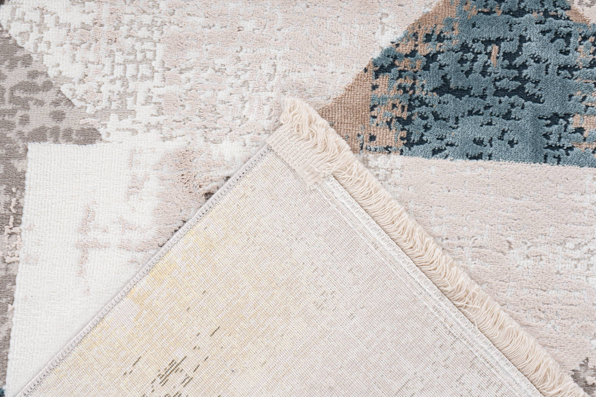 Fransenteppich AKROPOLIS 225 - grau-blau - 80x150 cm