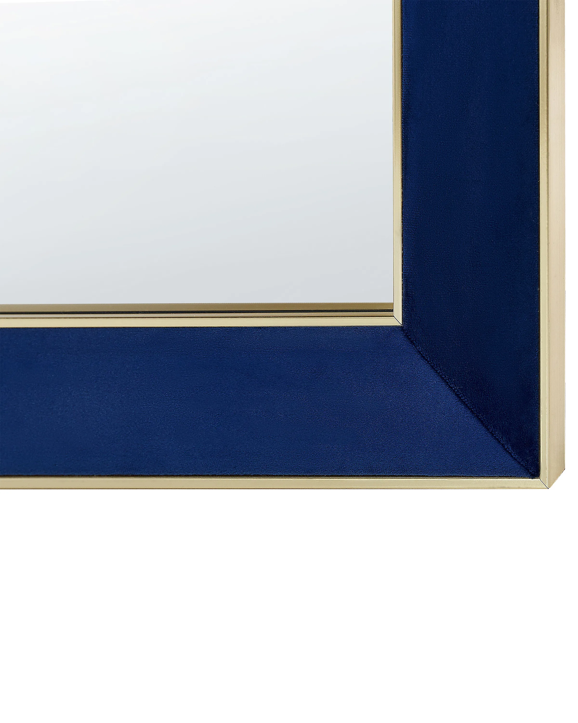 Wandspiegel LAUTREC 50 cm 70 cm Fluweel Marineblauw