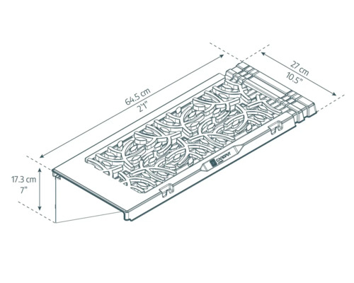 Plankenset Leaves Design - 8-pack 65 x 26 cm grijs