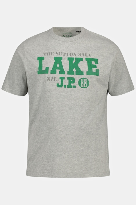 T-Shirt, Halbarm, Melangejersey, LAKE Print, Rundhals