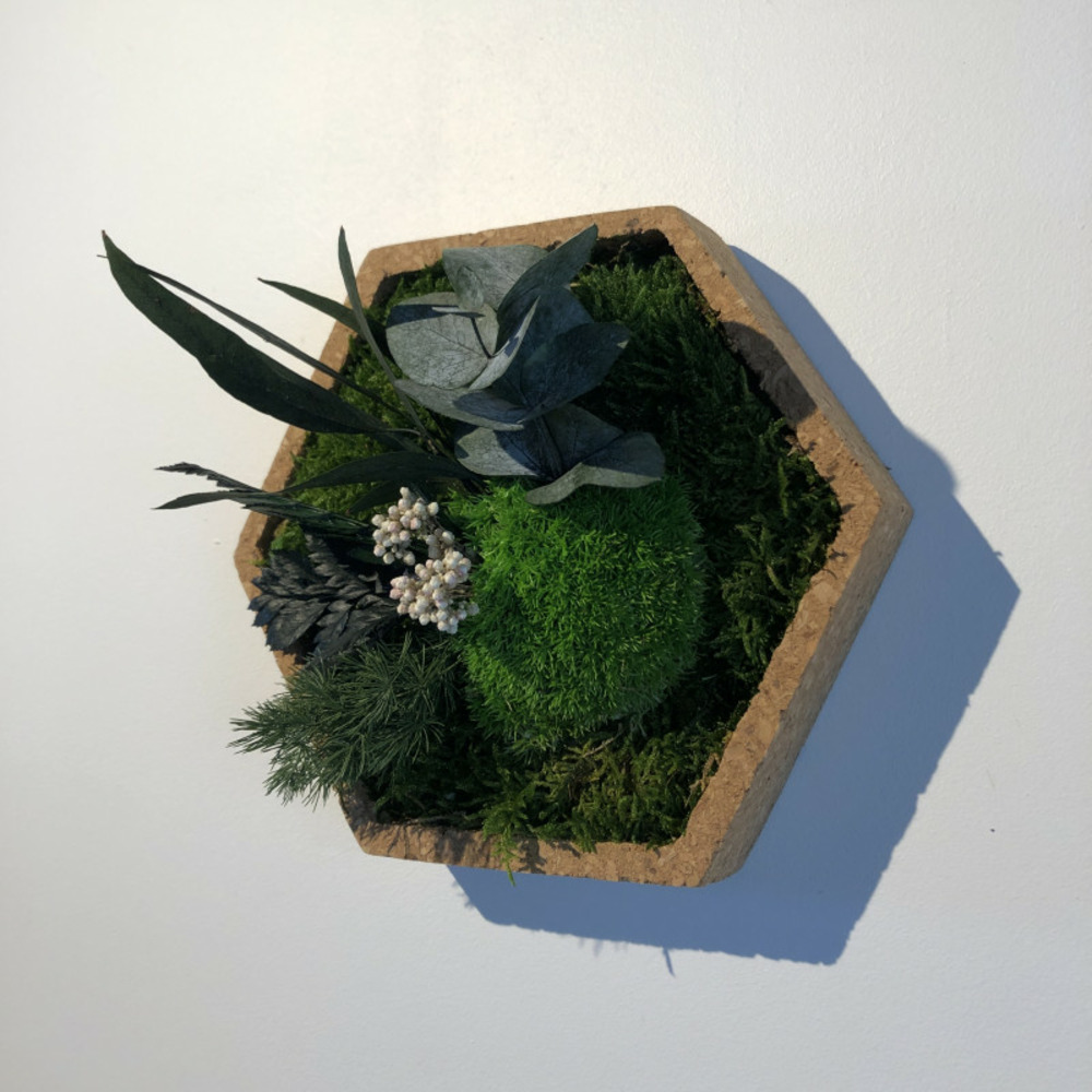 Stab nature hexagonal s 16 x 16 cm