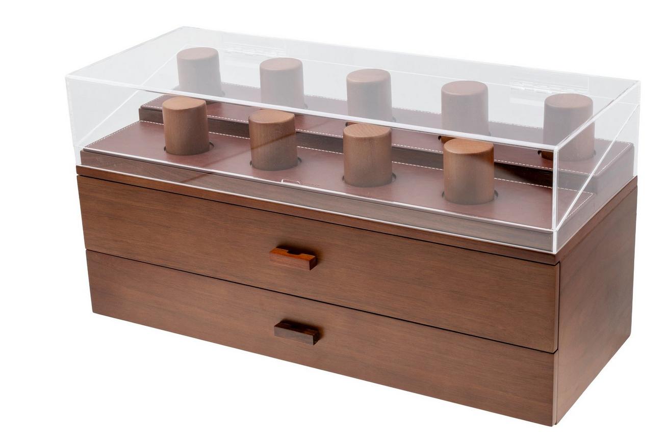 Holme & Hadfield Legacy Watch Display Case LGP-WT-978-1 Walnut, horloge display voor 17 stuks