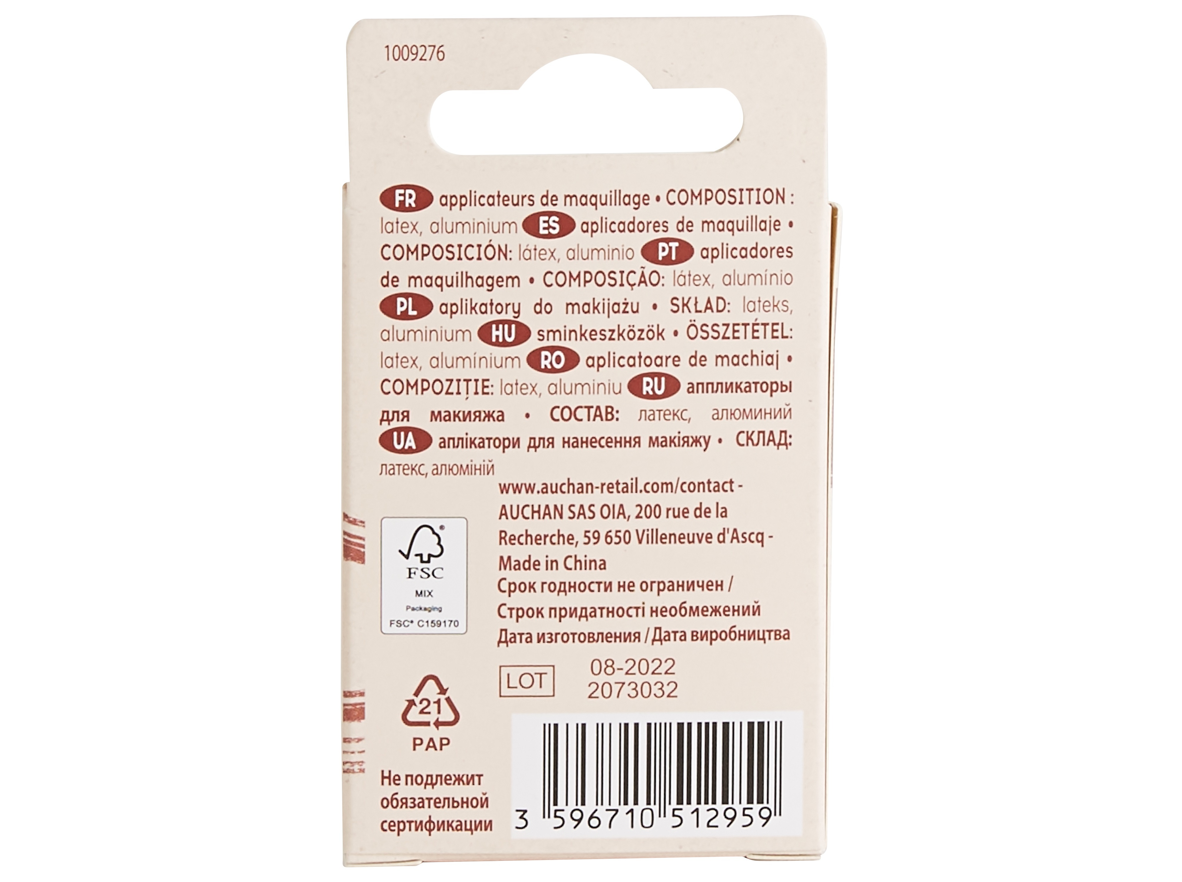 APLICADORES DE MAQUILHAGEM COSMIA 5UN