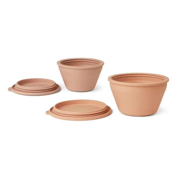 Liewood Bols de conservation pliable Dale en silicone-set de 2 | Rose