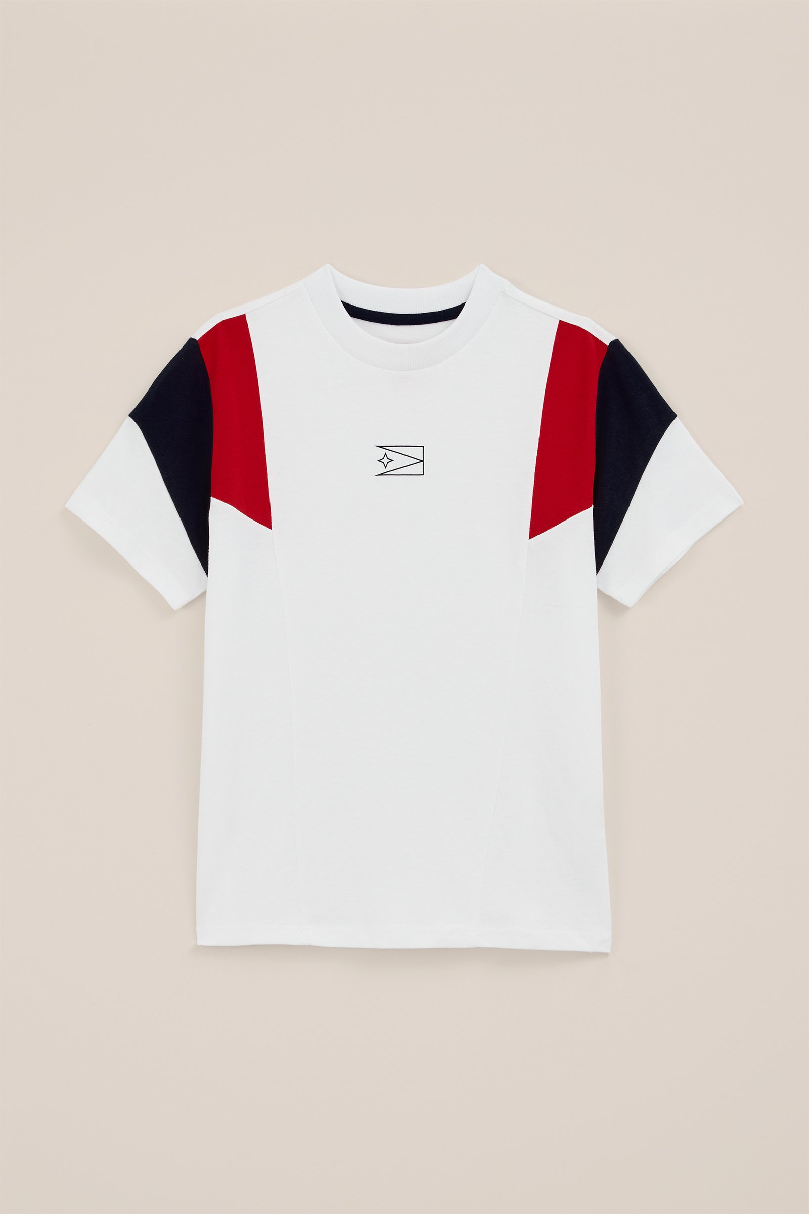 Jongens T-shirt met colourblock WE Fashion Wit