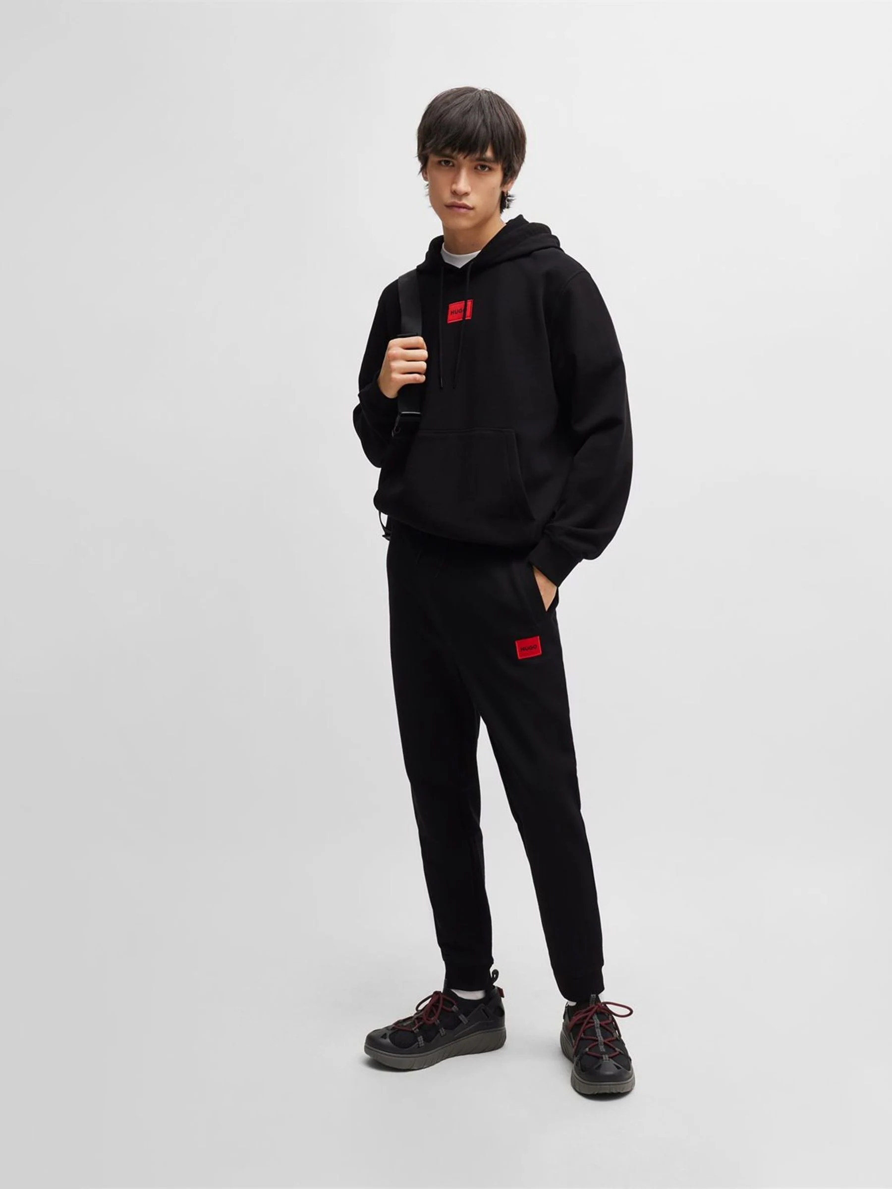 HUGO Logo Label Cotton Terry Joggers