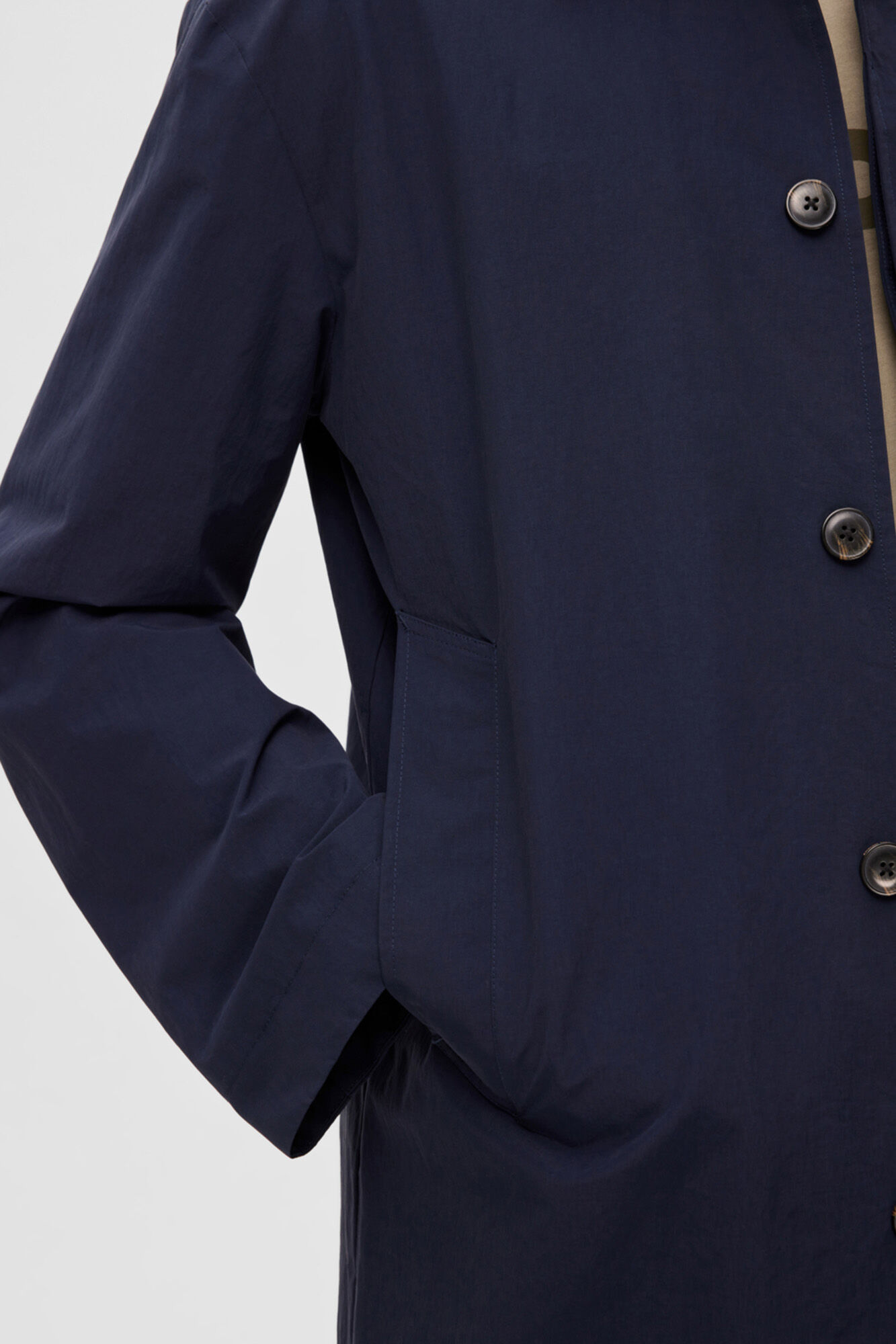 Gabardine impermeável de algodão orgânico - Cinza escuro
