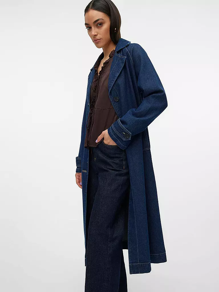 VERO MODA Trenchcoat VMADISON Denim dunkelblau