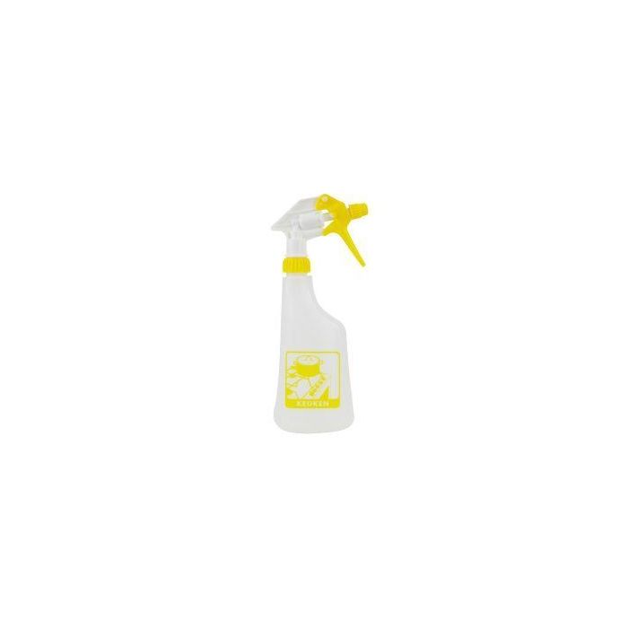 Sprayflacon met sprayer en schaalverdeling compleet 600ml keuken geel pictogram (605104)