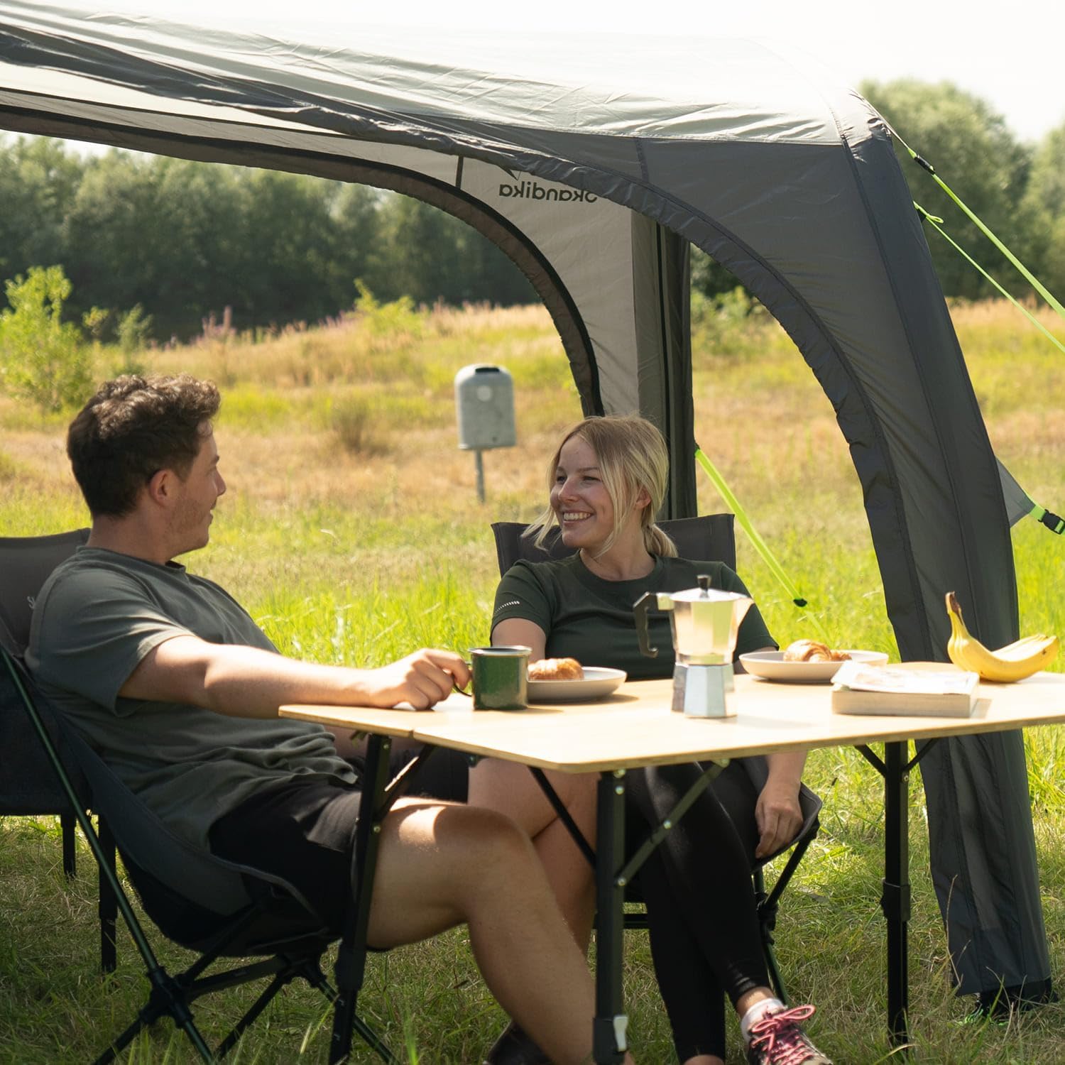 Skandika Vorzelt Vika Air Van 260 | aufblasbares Vordach, Caravan Tarp, Sonnensegel, Sonnendach UV 50+, 3000 mm Wassersäule | Buszelt, Busvorzelt für Wohnmobil, Wohnwagen, Camper, Campervan, Bus