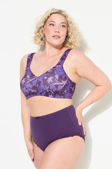 Maxislips, 3er-Pack, Spitzenkanten, High Waist