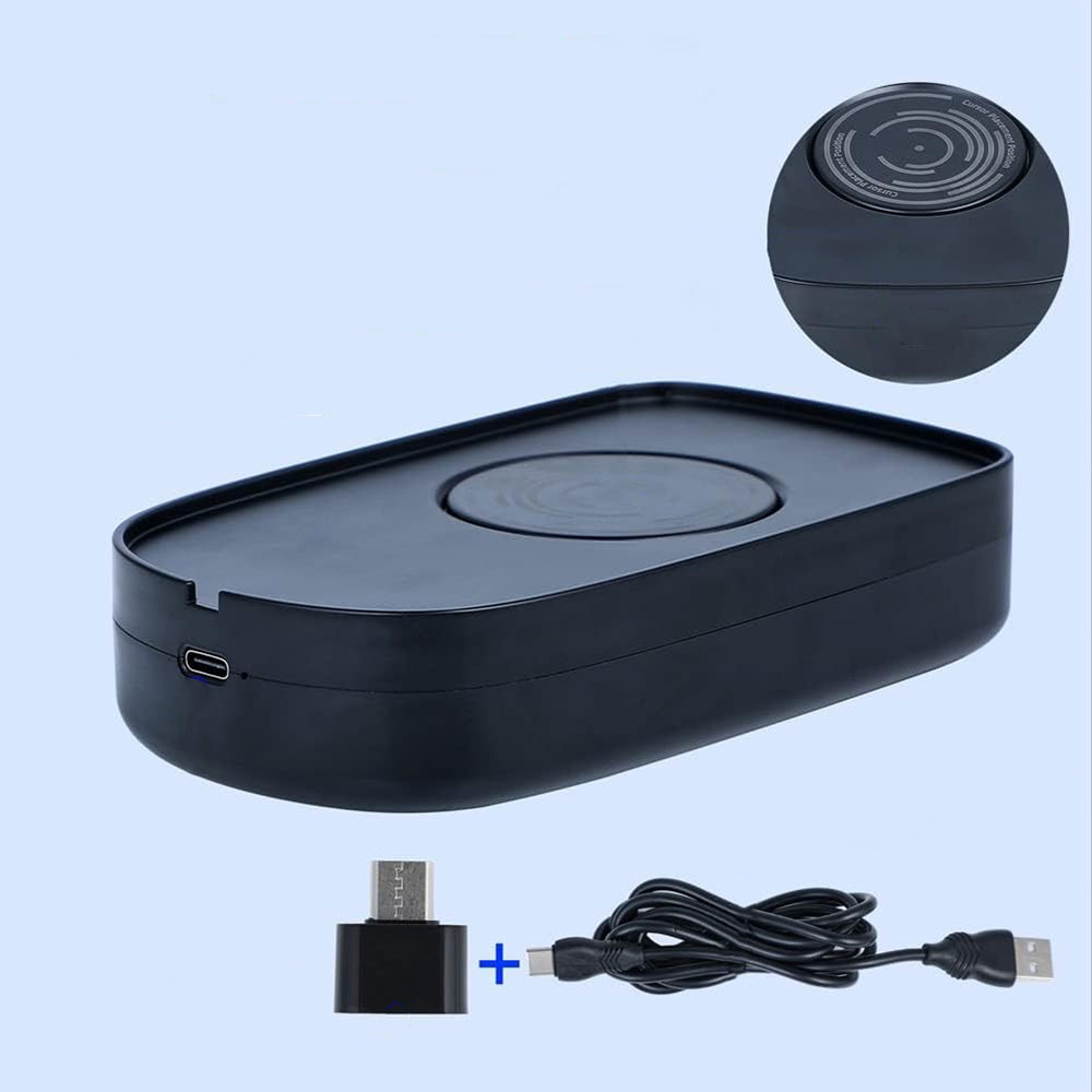 USB A Mouse Jiggler Adapter Maus Beweger inkl. USB C (m) auf USB A (w) Adapter für MacBook / Laptop / PC - Schwarz