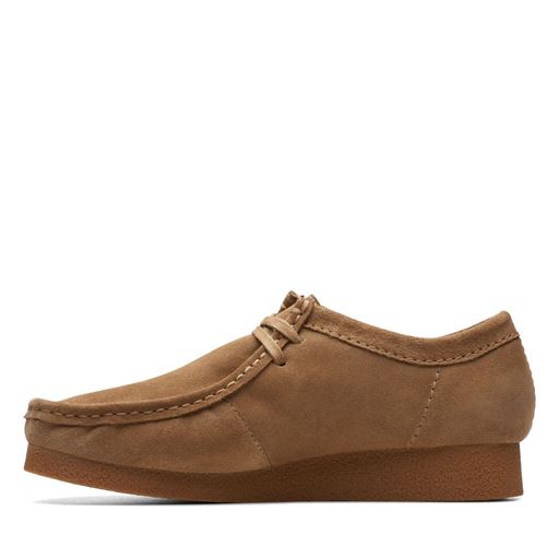 Clarks WallabeeEVO Sko, Dark Sand Suede, 44