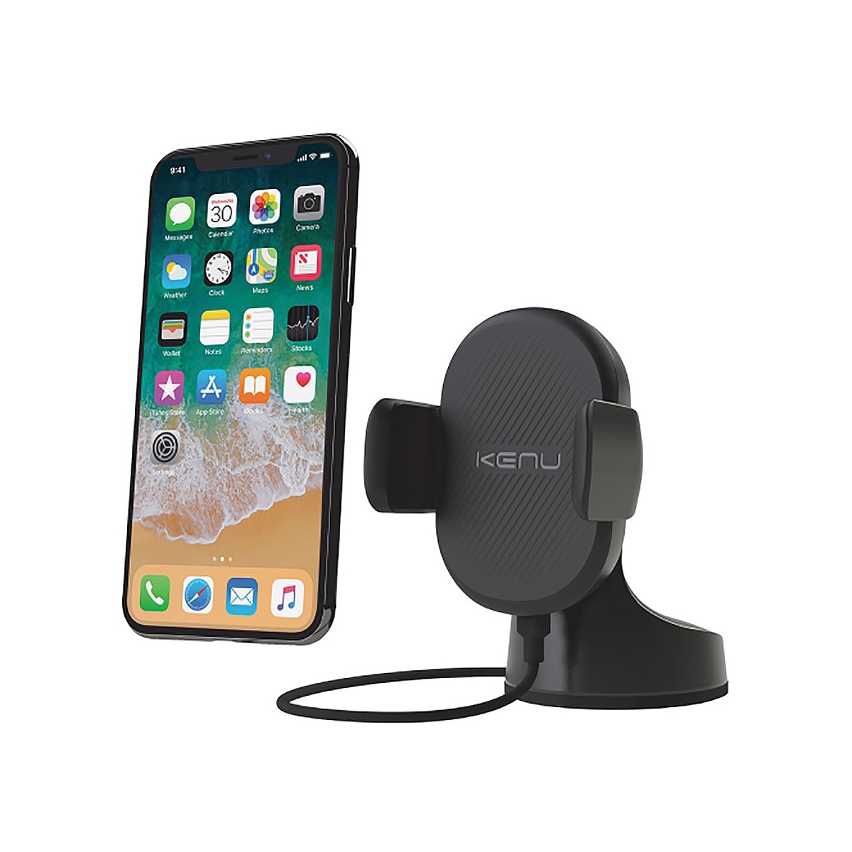 Kenu Airbase Wireless bilfeste (sort)