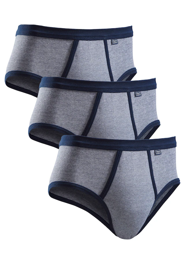 Clipper Exclusive Slip, 3 Stk. modische Optik: Jeans meliert, tolle Baumwoll-Qualität