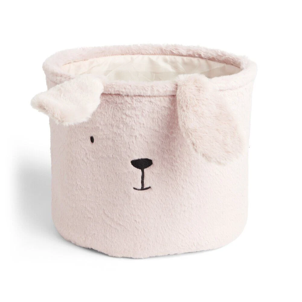 Panière enfant lapin rose Ø30xH25cm