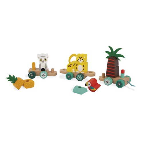 Jeu d'éveil - Train Tropical à tirer - JANOD