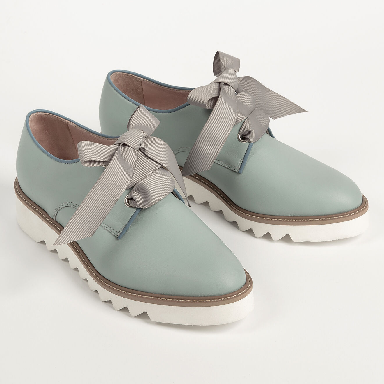 L37 Derbies en Cuir Bright Day bleues