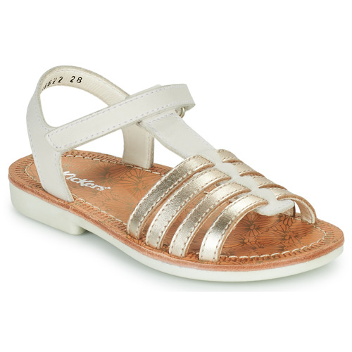 Kickers - COSMETICK - Blanc / Doré