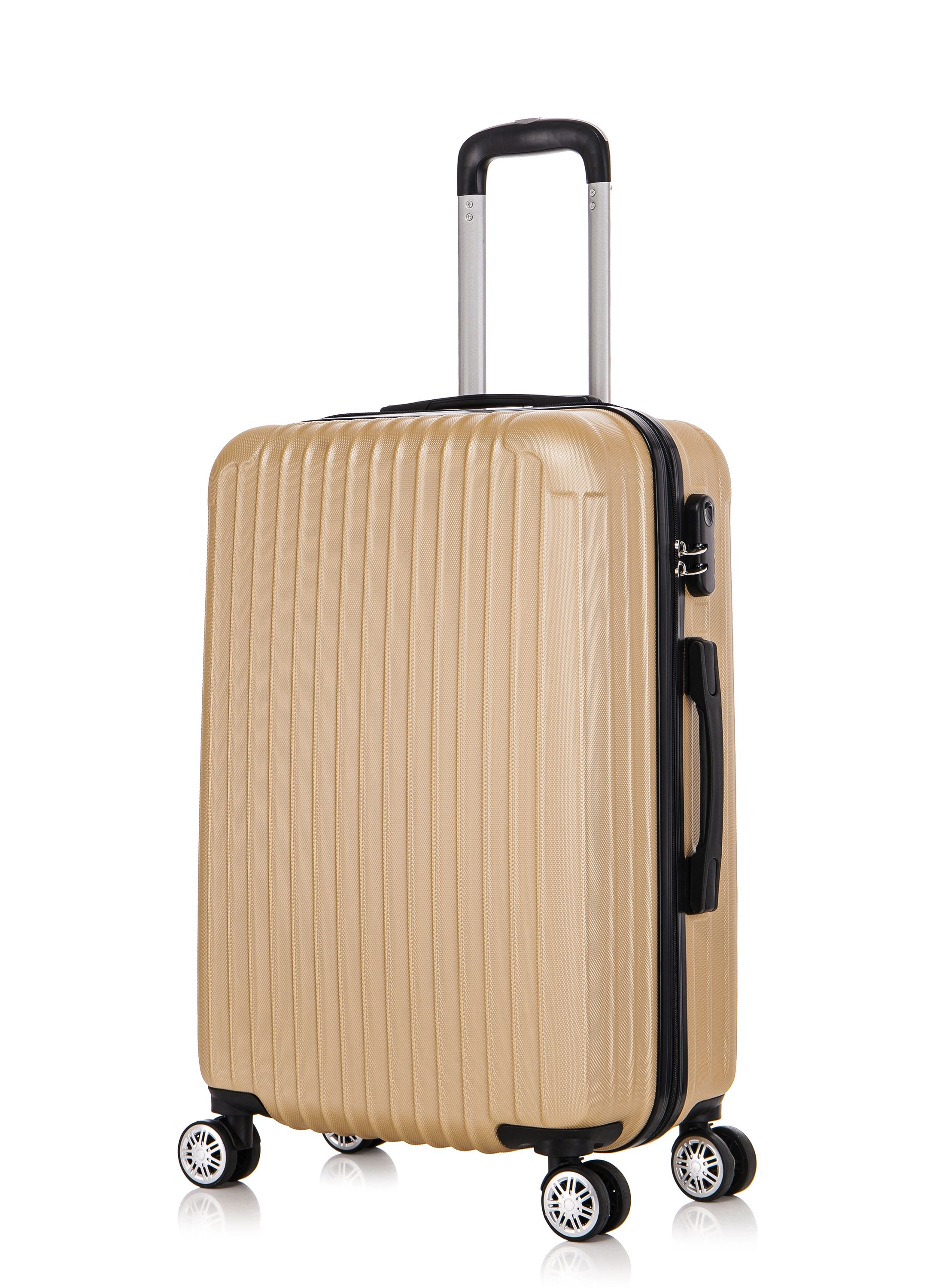 Reisekoffer Hartschalenkoffer LINN 5er Set champagner