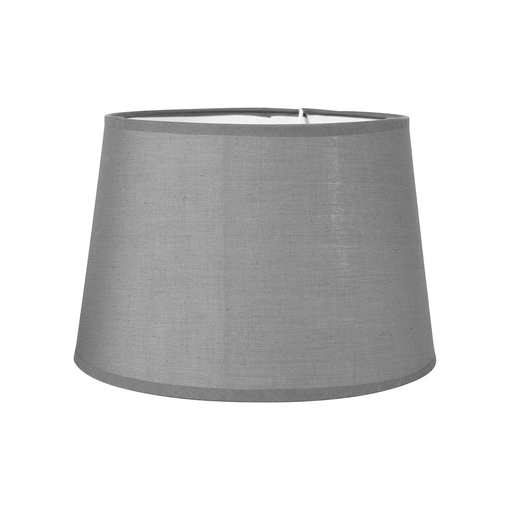 Abat-jour rond conique gris D 27x18cm