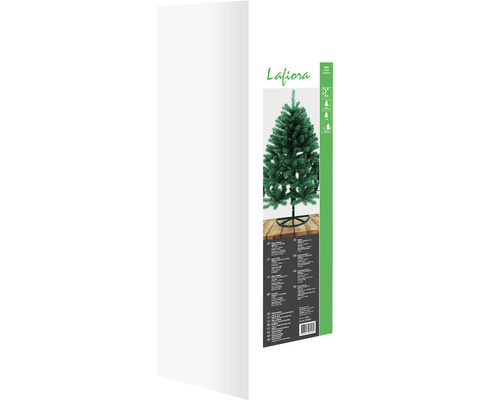 Lafiora kunstkerstboom, halve maat, 120 cm hoog, groen