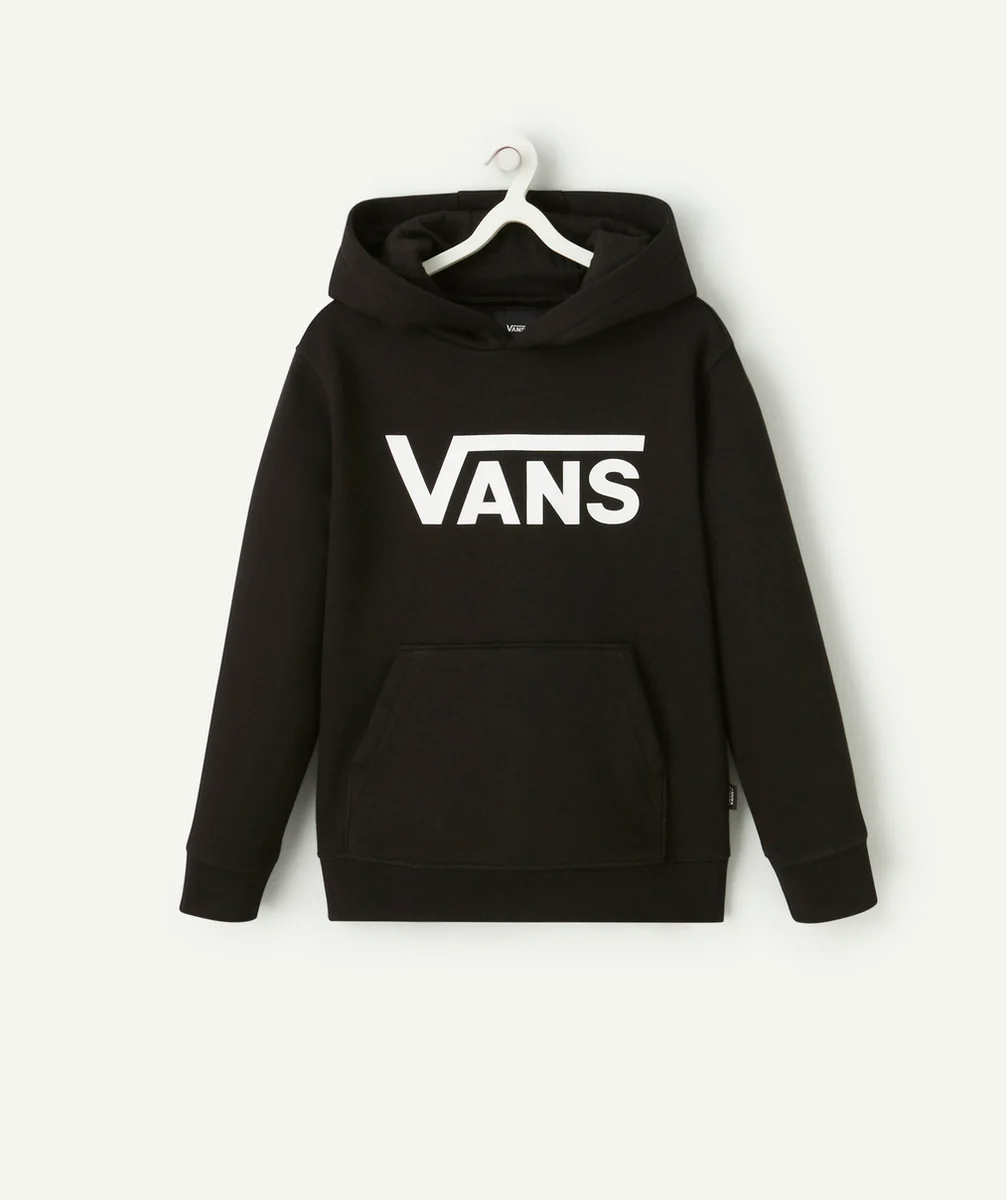 VANSSWEAT À CAPUCHE CLASSIC PO NOIR AVEC LOGO BLANC