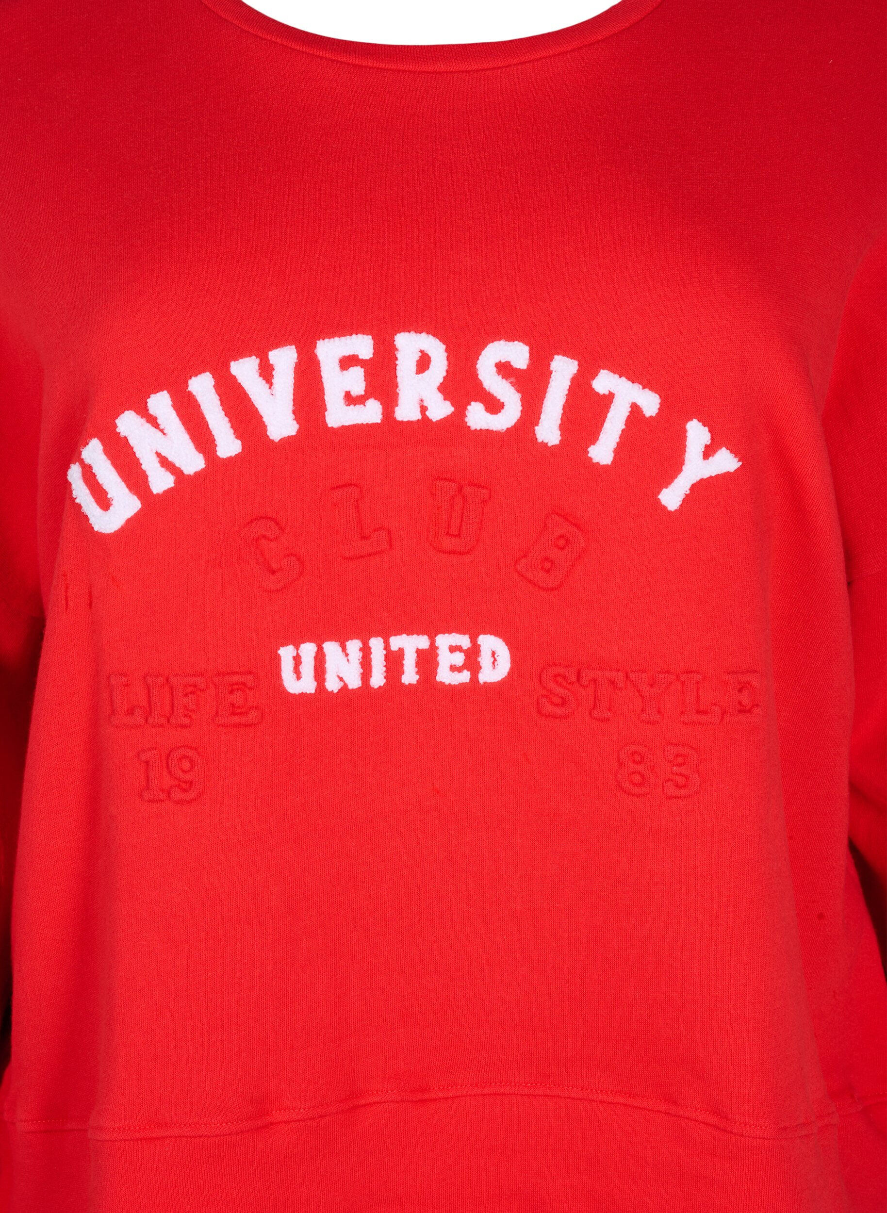 Sweatshirt med motiv og lange ærmer