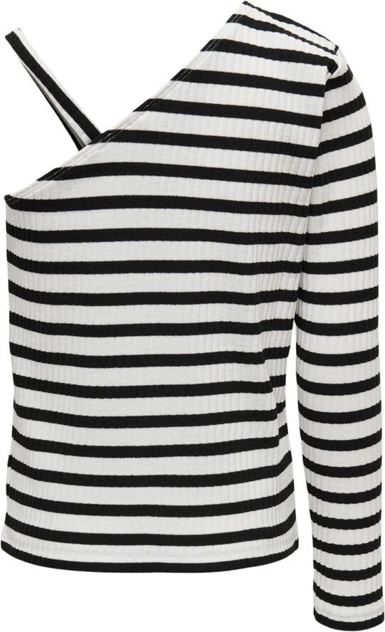 ONLY KOGNELLA L/S ONE SHOULDER TOP JRS Blå