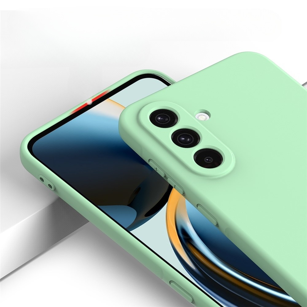 Samsung Galaxy A17 Silikon Case Hülle mit Kameraschutz   Handschlaufe - Grün