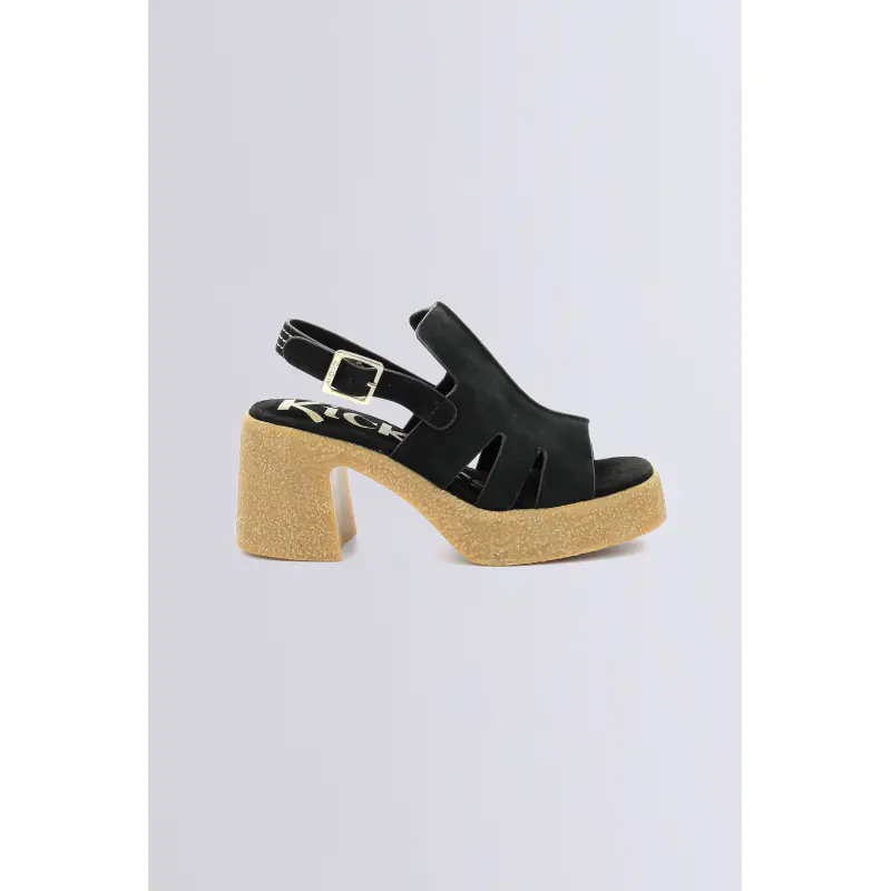 Kick charlie Noir SANDALES Cuir Femme