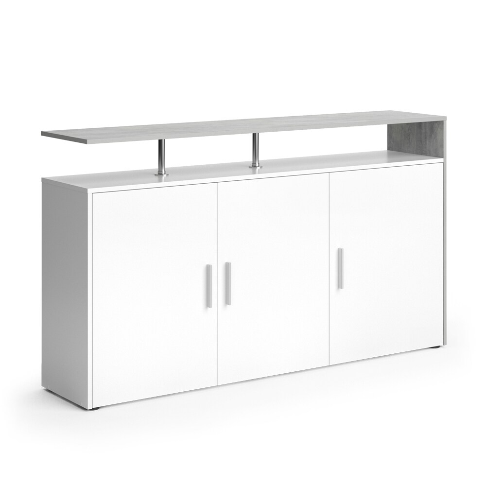 VICCO Sideboard AMATO Kommode Schrank Weiß Beton Fernsehschrank TV