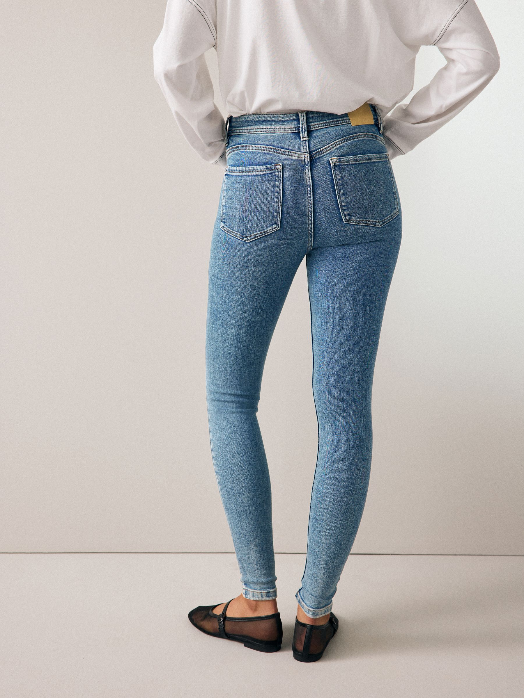 Denim midblauw - Superzachte skinny jeans