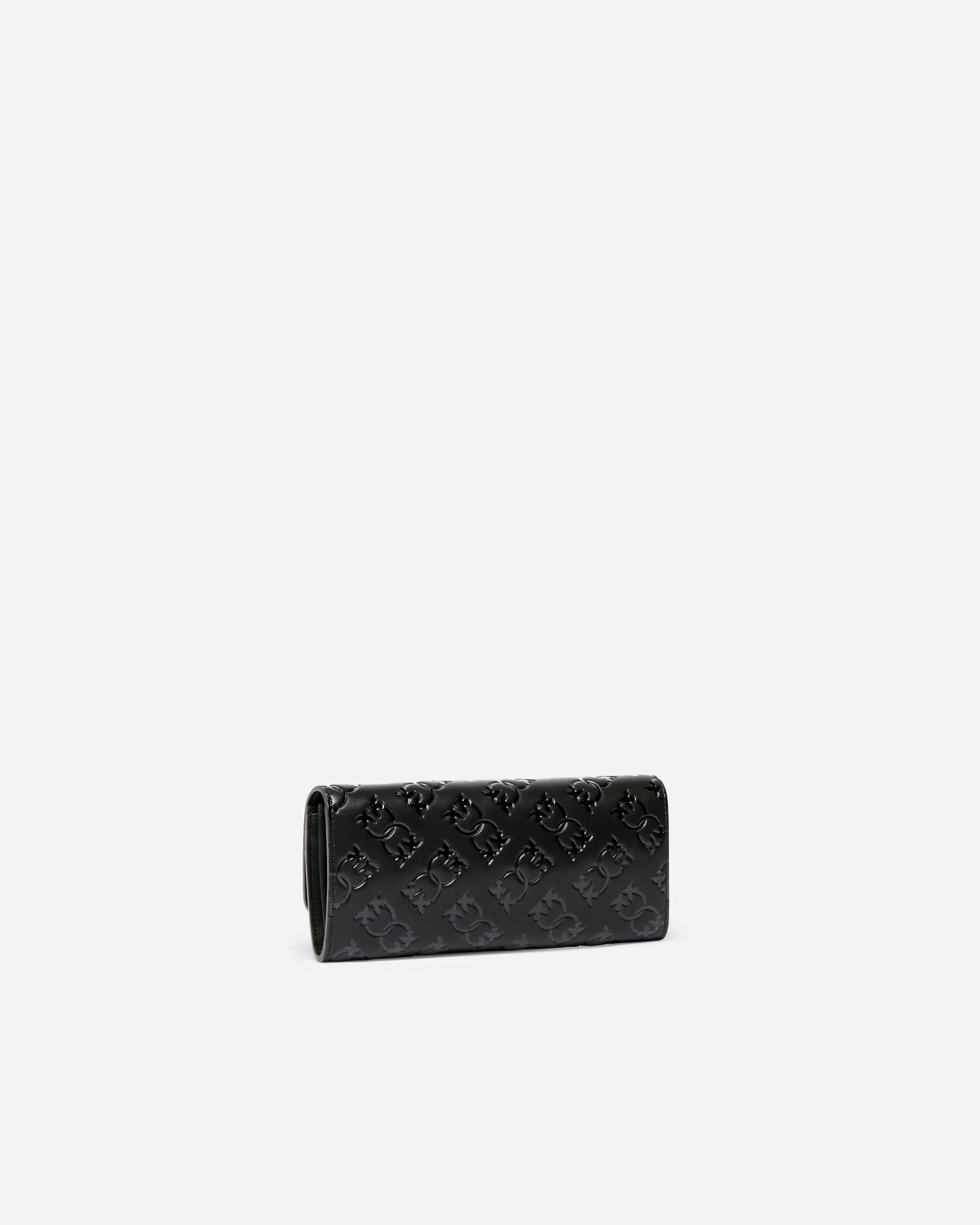 Portefeuille rectangulaire monogram à bandoulière | Noir