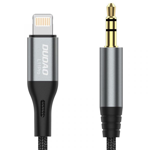 Dudao Cabo de Áudio Lightning Mini Jack 3,5 mm Cinza (L11Pro)