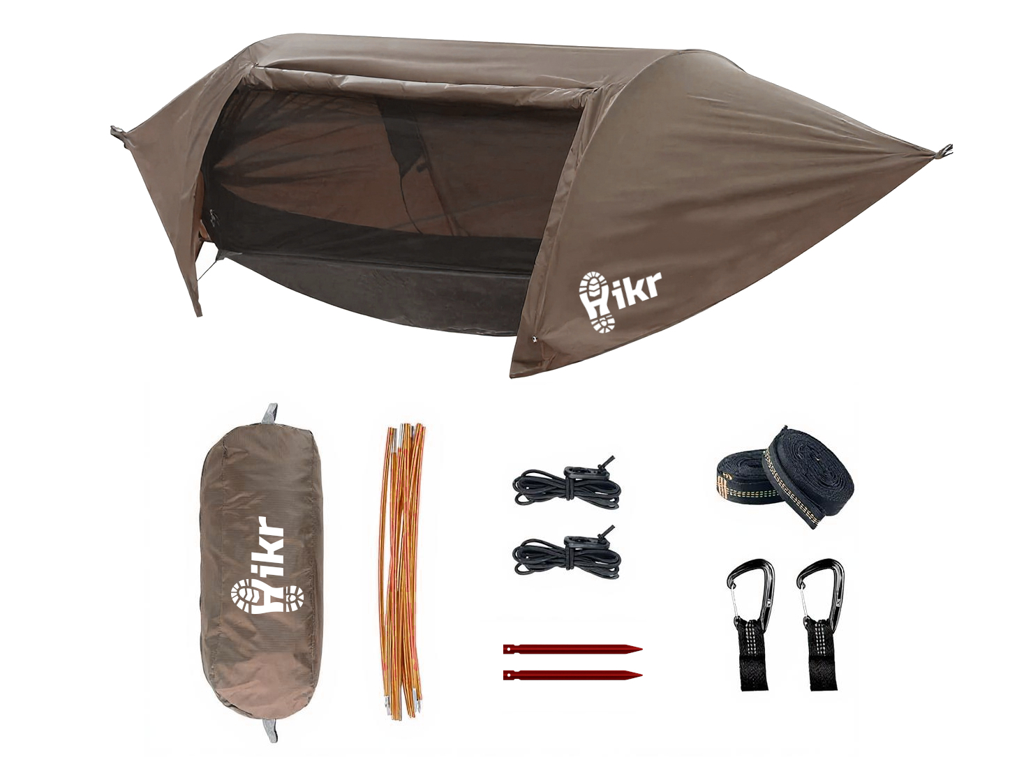Hikr 1 persoons hangmat tent - Brown