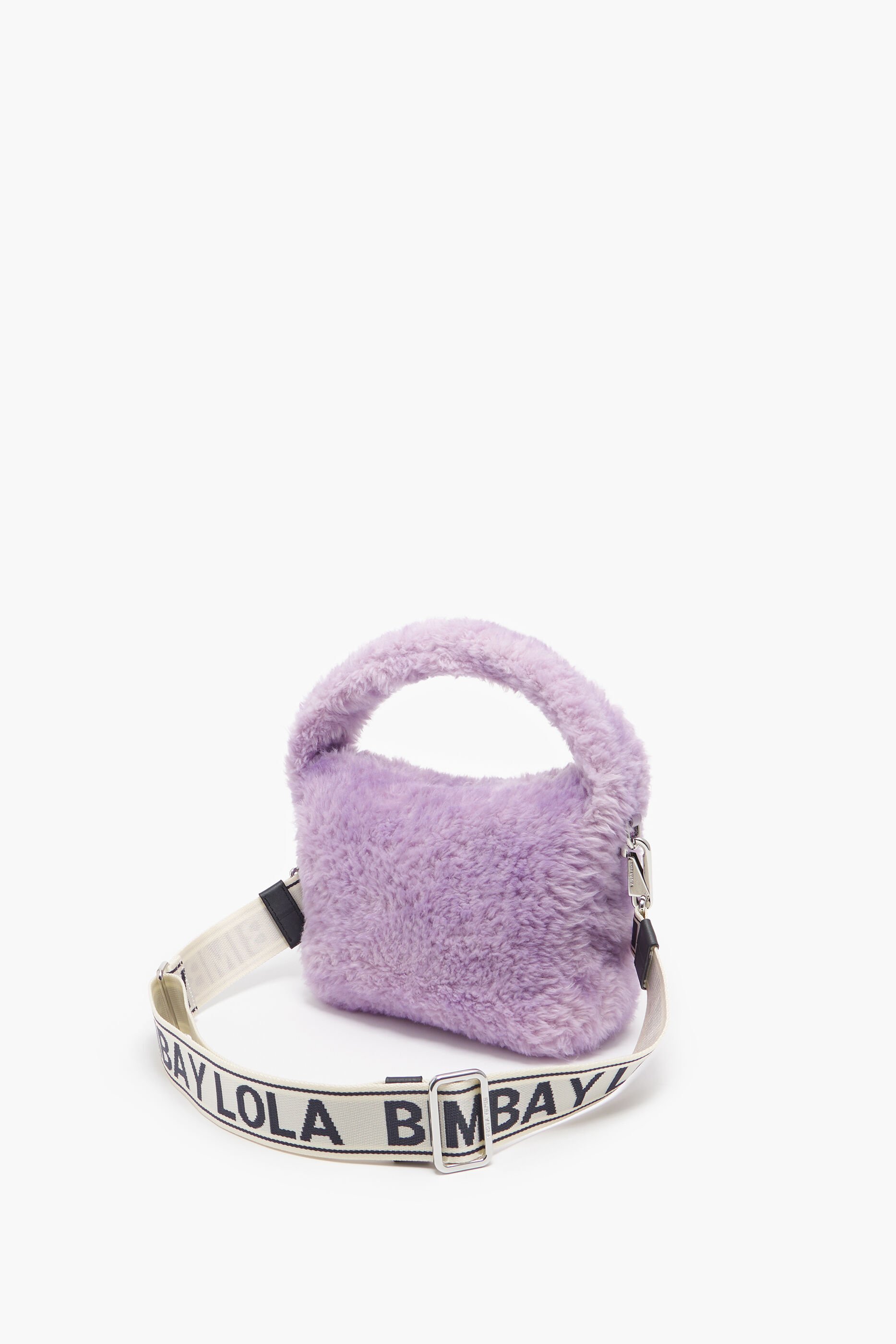 Bolsa hobo pequena com pele lilás