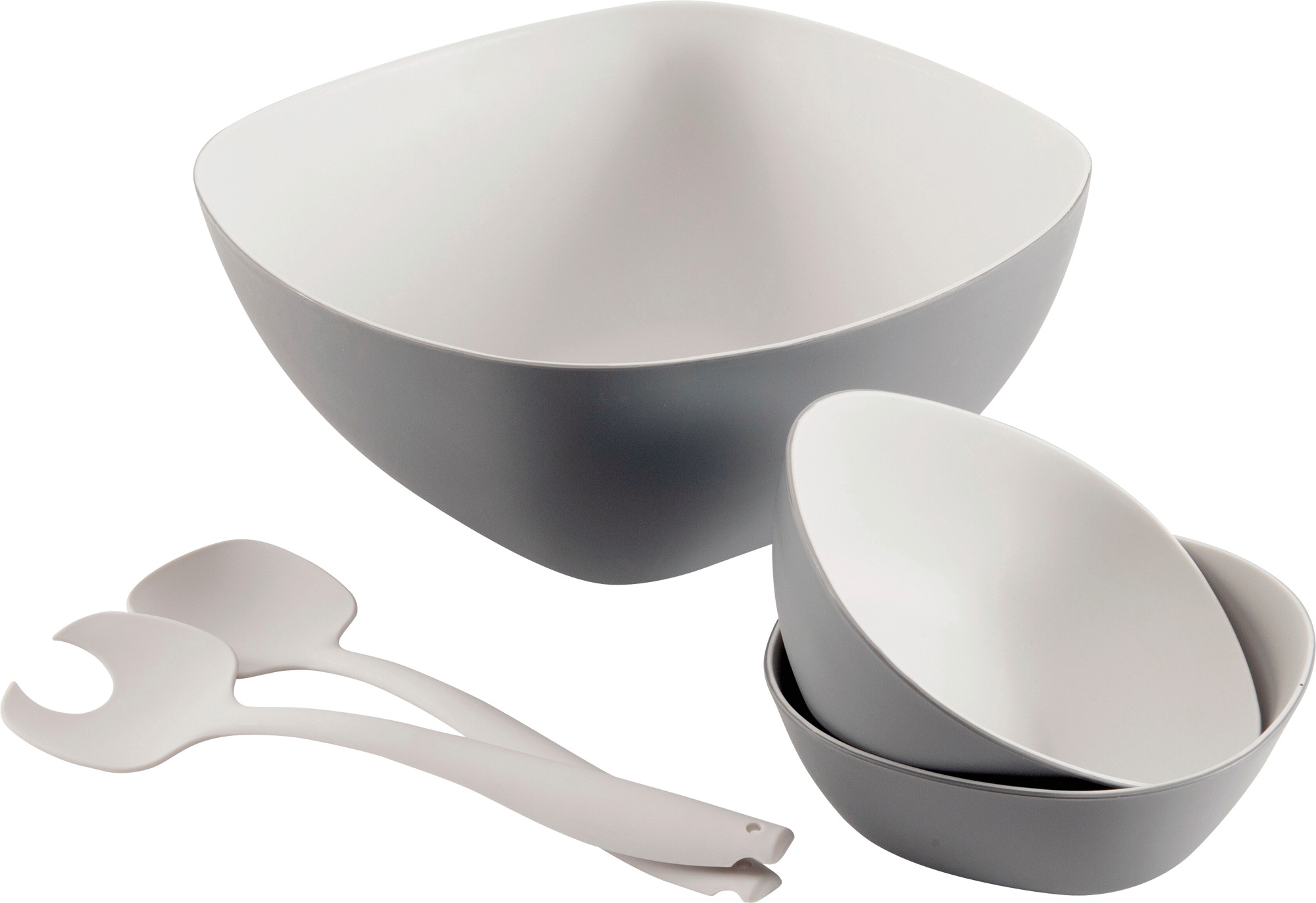Outwell Gala Salatgeschirrset 5 teilig grau/beige