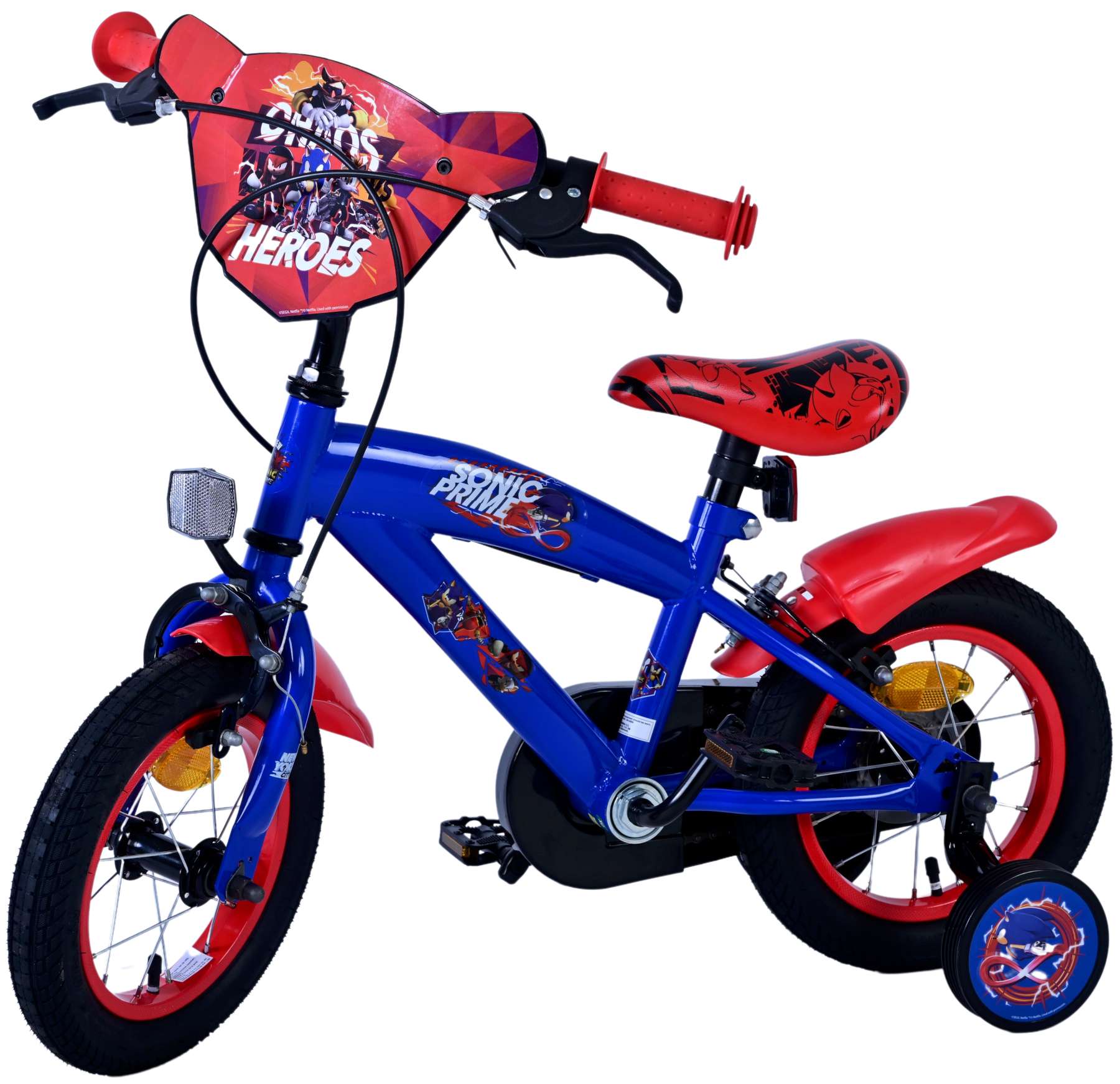 Kinderfahrrad Sonic für Jungen 12 Zoll Kinderrad in Blau Rot Fahrrad