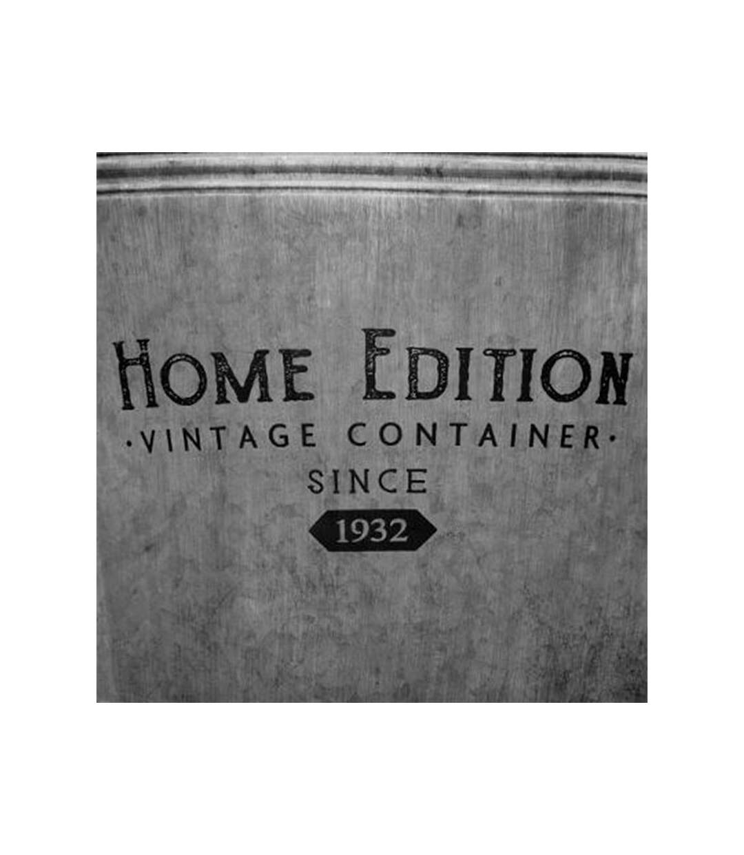 Cache-Pot en Fer Design Zinc 49cm Gris