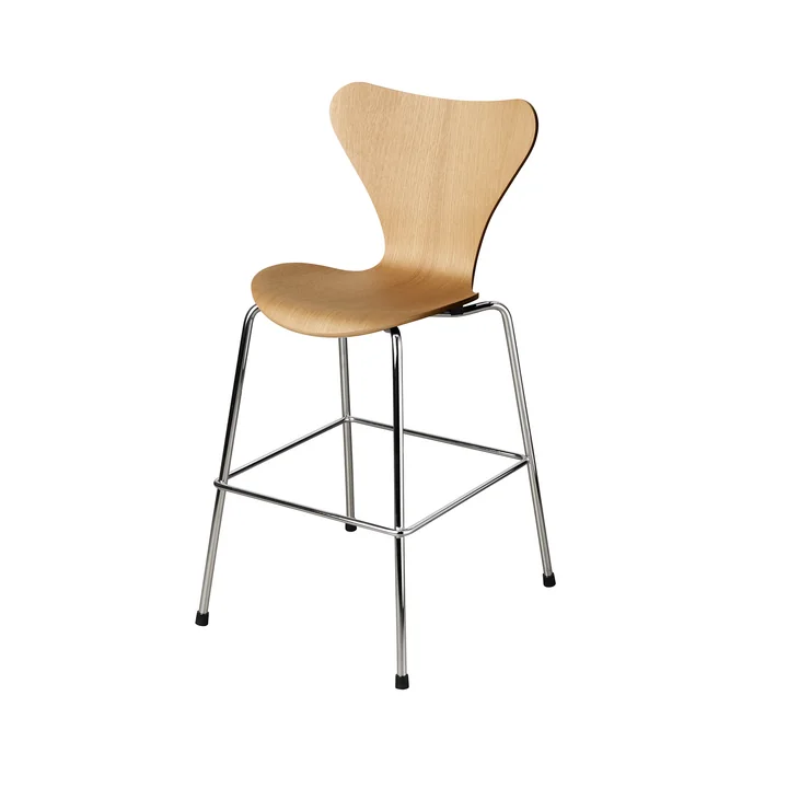 Fritz Hansen - Serie 7 Junior Stuhl, Chrom / Eiche
