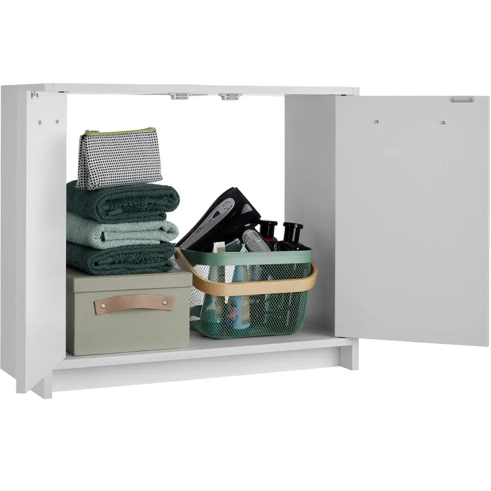 tectake Wastafelonderkast Katalina, ruim, draagkracht 20 kg, Wit