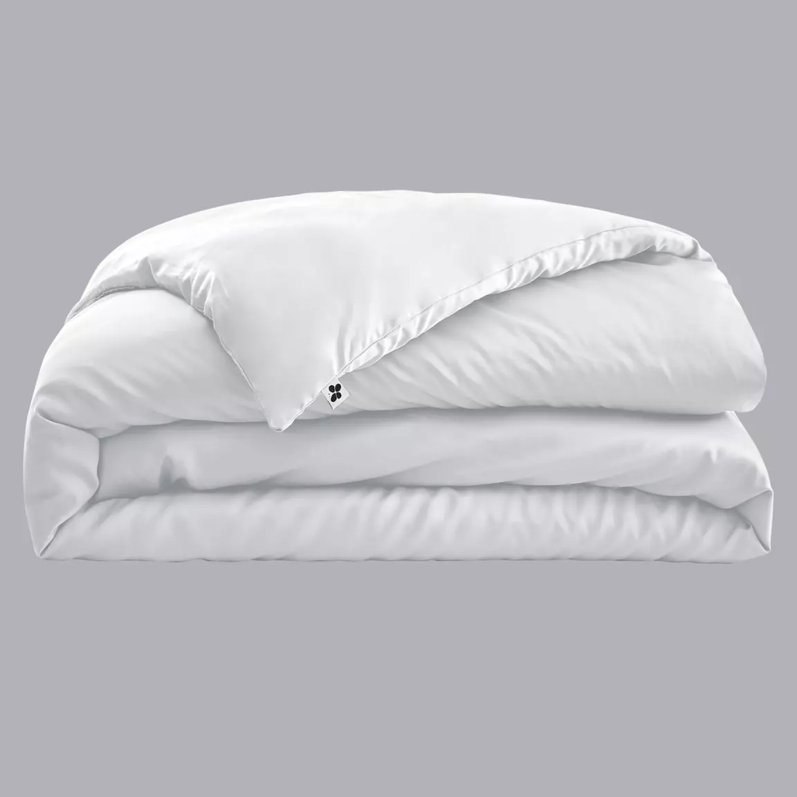 Housse de couette satin de bambou (260 x 240 cm) Salomé Blanc chantilly