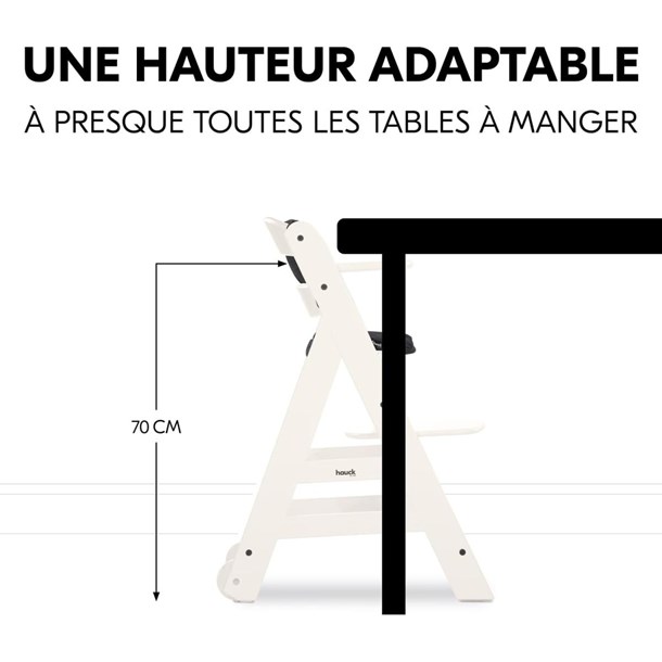 Chaise haute beta  blanc complète