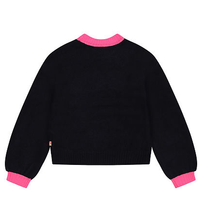 Billieblush-Bluse - Strick - Navy m. Pailletten/Herzen