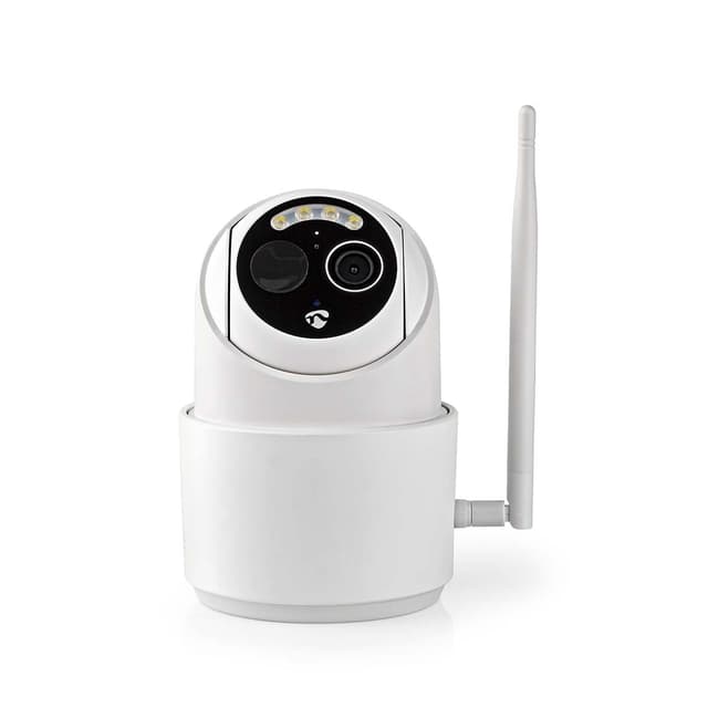 Nedis SmartLife udendørskamera | Wi-Fi | Full HD 1080p | Pan tilt | IP65 | Maks. batteritid: 5 Måned | Cloud Storage (mulighed) / microSD (ikke inkluderet) | 5 V DC | Med bevægelsessensor | Nattesyn | Hvid