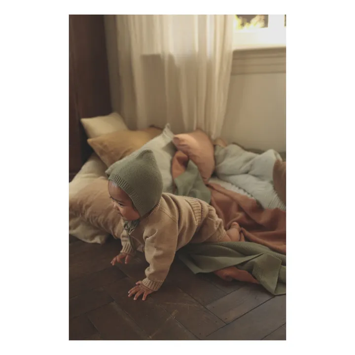 Hvid Béguin Dolly Laine Mérinos | Vert kaki
