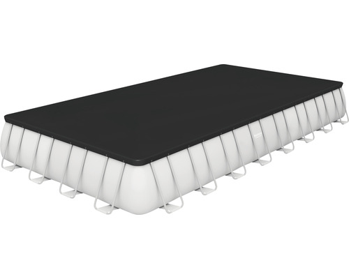 Bovengronds zwembadframe zwembadset Bestway Power Steel™ rechthoekig 956x488x132 cm incl. zandfiltersysteem grijs