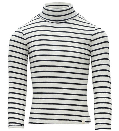 Minimalisma Bluse m. Rollkragenpullover - Rib - Seide/Baumwolle