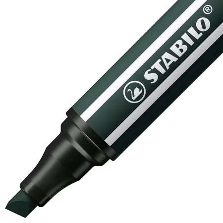 Premium-Filzstift mit dicker Keilspitze - STABILO Pen 68 MAX - Einzelstift - grünerde